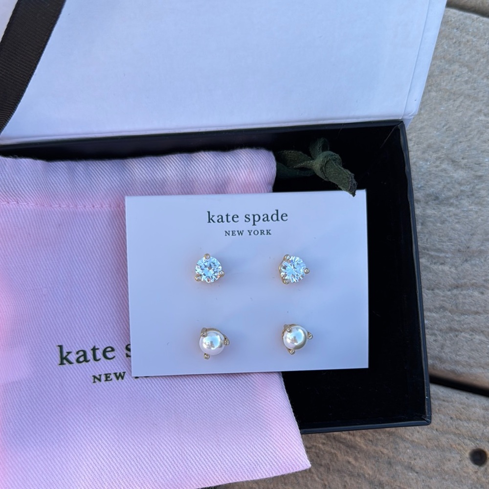 kate spade Gold and Silver Stud Earrings Set - Picture 2 of 4